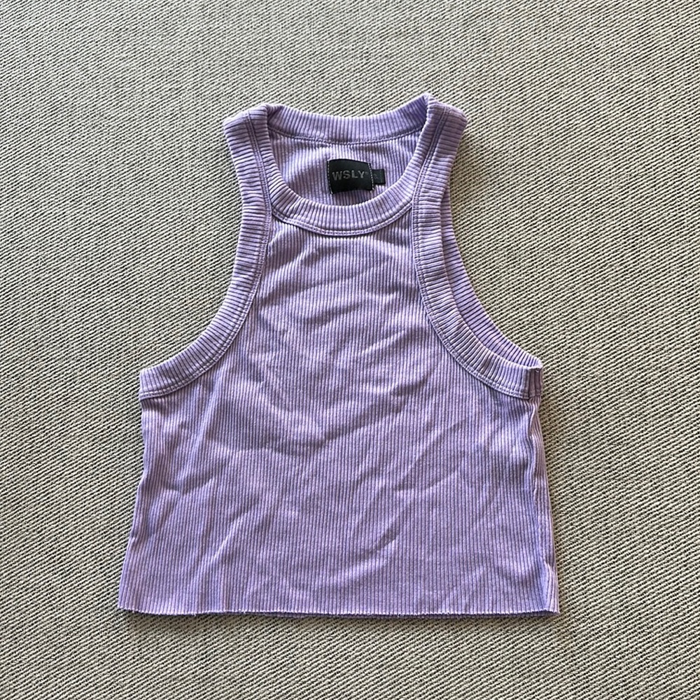 Violet WSLY Crop Tank size S